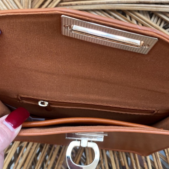 Ecosusi x Anthropologie Brown Leather Belt Bag Adjustable Strap & Buckle Satchel - Picture 11 of 11